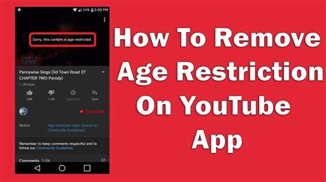 age restricted videos on youtube.